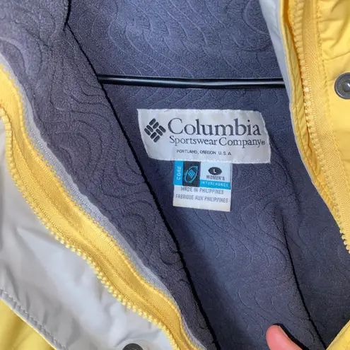 Columbia  Vintage Yellow Fleece Lined 2-In-1 Winter Ski Snow Jacket Women's Large