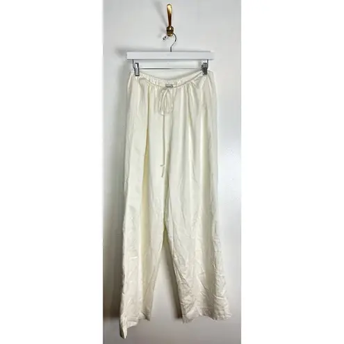 House Of CB  Cleo Drawstring Pants in White Size Large