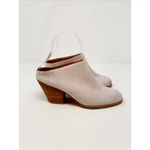 Rachel Comey Mars Petal Pink Suede Mules Slip On Block Heel Booties US 8