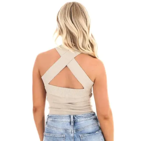 Heatherly Size M Olive Green Sleeveless V