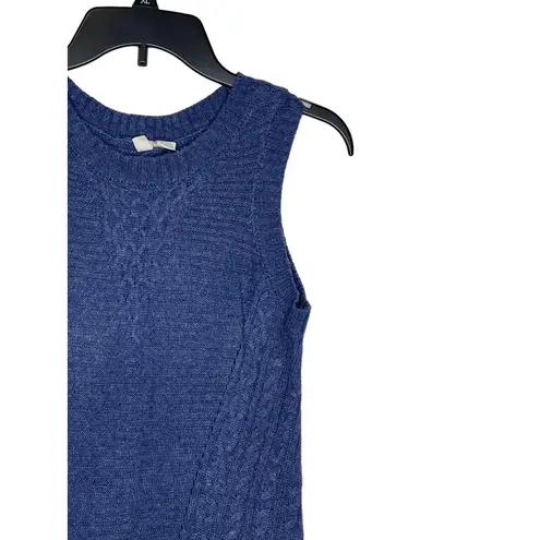 Moth Anthropologie Women Vest Sweater Tank Top Layered Keyhole Knit Blue XS