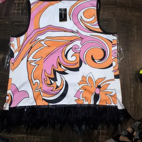 Ashley Stewart NWT VINTANGE 70 Exchange Pink and Orange Women's