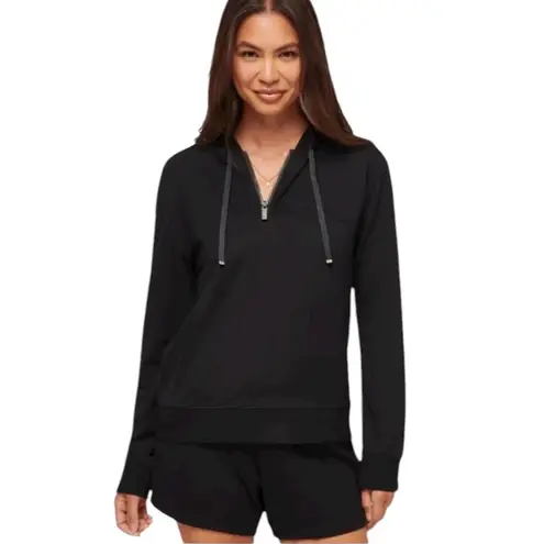 Travis Mathew Women's Friday Pointe 1/2 Zip Hoodie Black Size S