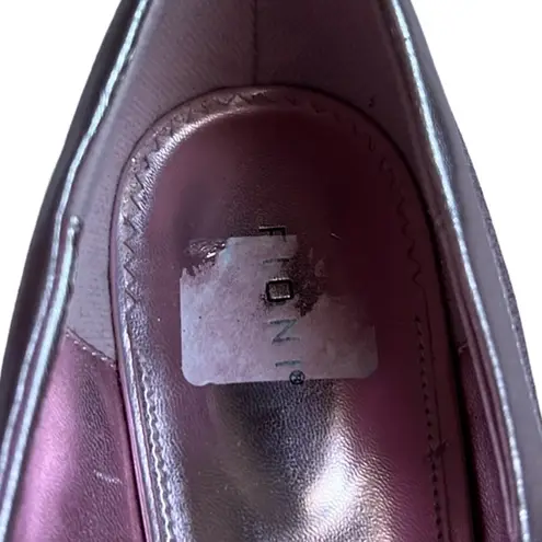 Fioni Pink Glitter Bow Peep Toe Flats Size 10