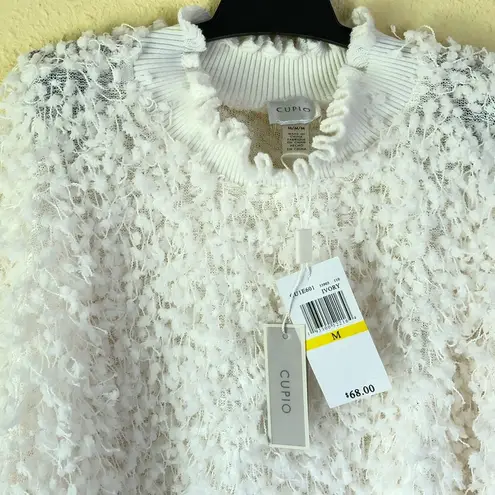 cupio Fancy Knit White frill Sweater M