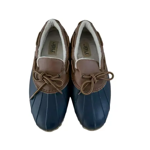 Jbu Gwen Womens Rubber Shoes Size 8 Brown Lined Duck Boots Rain Shoes