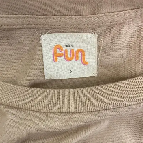 WARM Fun Aloha is Aloha Long Sleeve Graphic Tee Pink