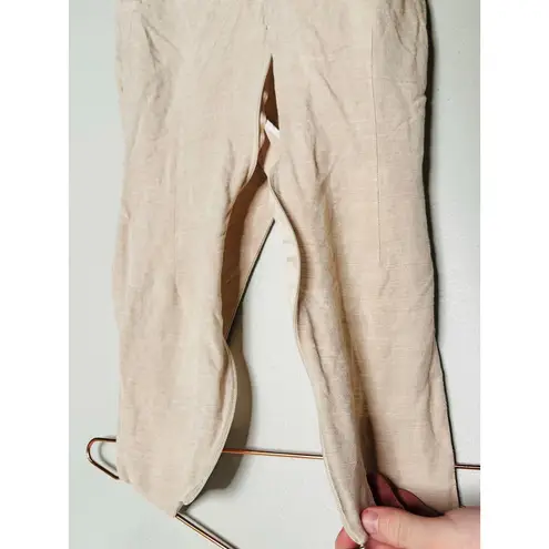 ROSETTA GETTY Beige Oatmeal Linen Blend Sleeveless V