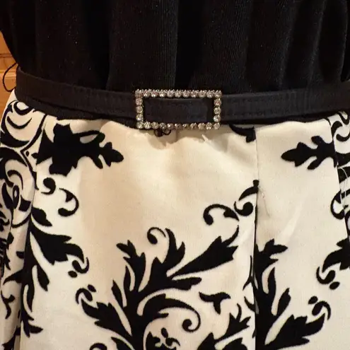 Crystal Doll Black and White Fit and Flare
Dress