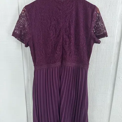 Francescas Elegant Regal Purple Lace Fancy Holiday Dress Size L