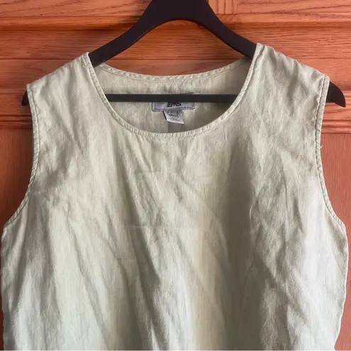 Eastern Mountain Sports Women's Sleeveless Top in Light Green 100% linen large