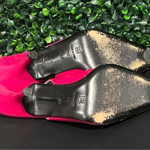 via spiga Pink Slingback Heels with Perforated Design