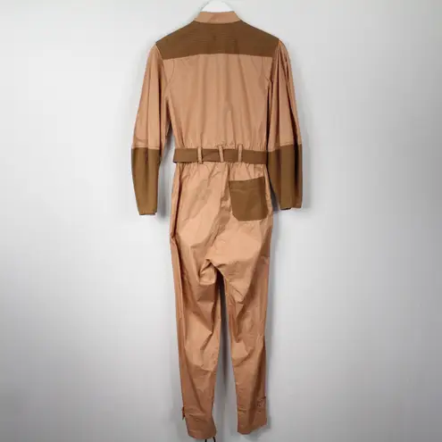 Sea New York Gabriette Clay Balloon Sleeve Belted Utility Jumpsuit New Orange Size 0