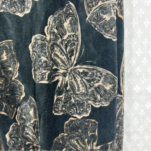 Johnny Was Johnny Wash Black Brown Zuri Butterfly Print Velour Jogger Pants