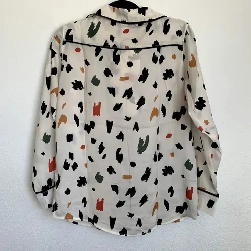 Revolve NWT  x Plush Silky Abstract Printed Pajama Set in Cream thumbnail 3