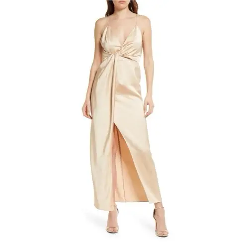 NEW Significant Other x Revolve Imelda Satin Champagne Maxi Dress Size 8