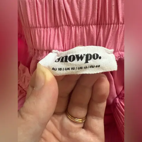 Showpo Terah Elasticated High Waisted Shorts Pink Casual Cotton Shorts US 12