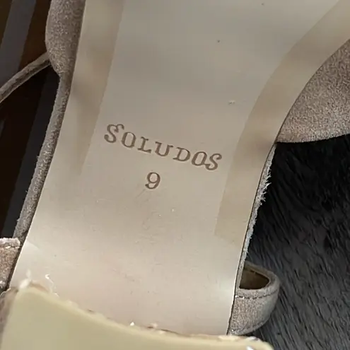 Soludos Olivia Leather Heels in Desert Size 9