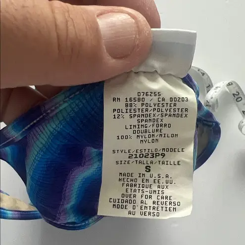 Vtg Rare 90s Y2K Hot Coles Bright Colorful Funky Top Sz S Blue