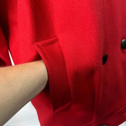 International Scene Vintage Red Wool Double Breasted Blazer Size 7/8