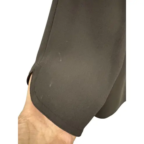 Ellen Tracy Vintage Brown Top Made in USA Size 10 Triacetate Polyester Long