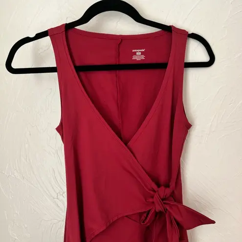 Patagonia  sleeveless maroon wrap dress size XS