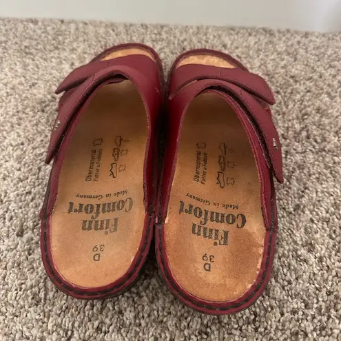 Finn Comfort Jamaika Double Strap Slide In Sandal Red 39 Size 8