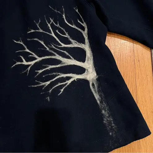 Nau Wool Jacket Navy Contrast Wool Design Size Small Blue