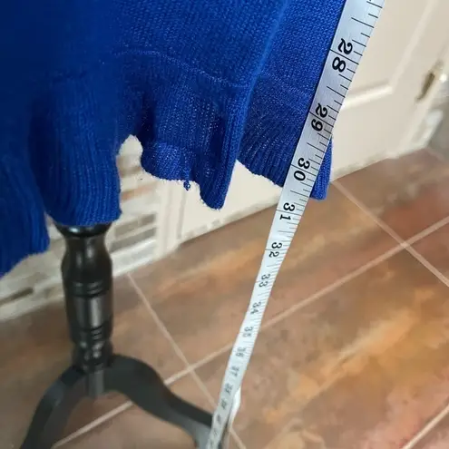 Belldini NWT cobalt blue asymmetrical knit dress w rhinestones and ruffles Sz XL