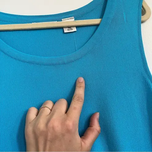 Laura Ashley Y2K turquoise blue tank top shell women’s size large sleeveless