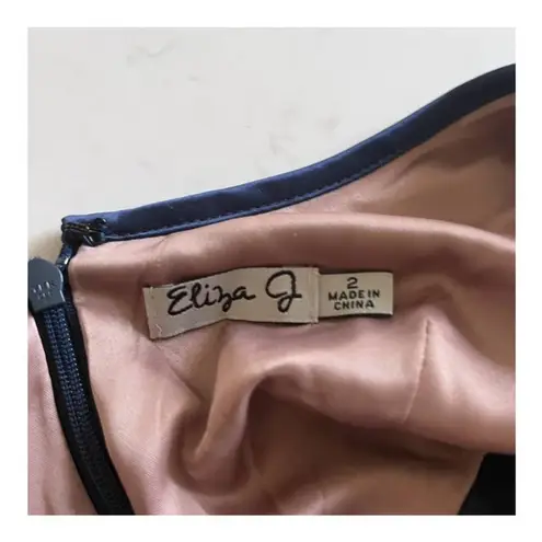 Eliza J Dot Mesh Bodice Fit & Flare Dress size 2