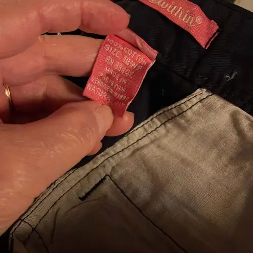 Woman Within NWT size 18WP natural fit 100% cotton chinos