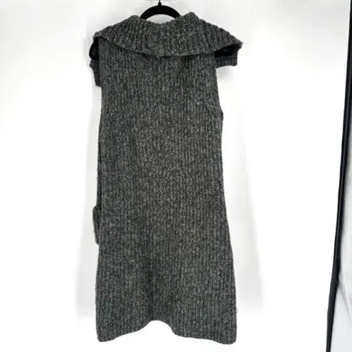 prAna Thalia Cardigan Sweater Vest Cargo Gray Marled Wool Duster Long Knit XS