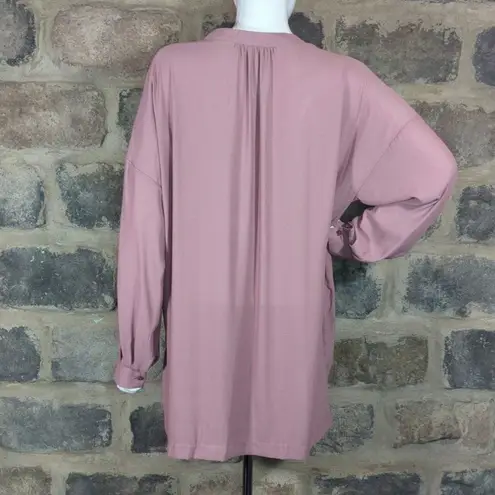 Gibson Latimer Blouse Purple Long Sleeve Oversized Woman's Size Medium - Image 5