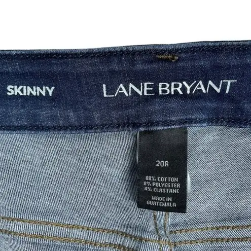 Lane Bryant  Womens  Dark Wash Blue Denim Skinny Jeans 1084542 Plus Size 20 R