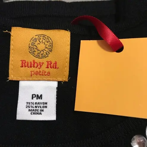 Ruby Rd black rhinestone embellished sweater Size undefined