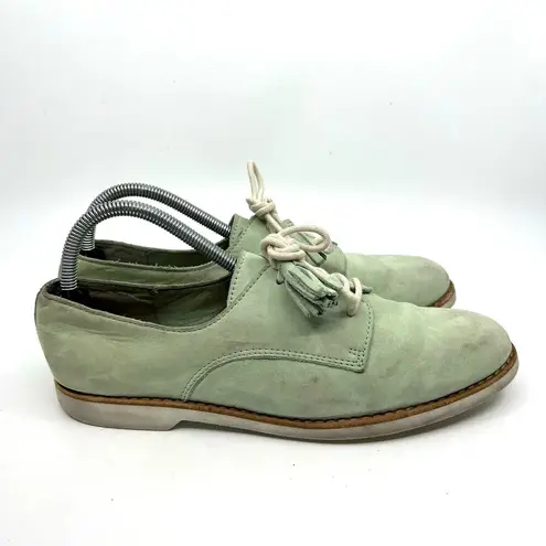 Coach  Zinnia Green Suede Tassel Flats Women's 9 US