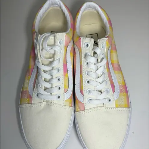 Vans NEW  Old Skool Stackform Pastel Picnic Plaid Platform Womens 8.5