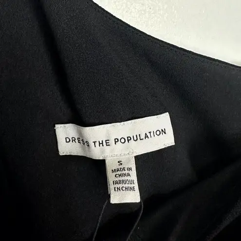 Dress the Population Tiffany One-Shoulder Jumpsuit in Black Size Small NWT