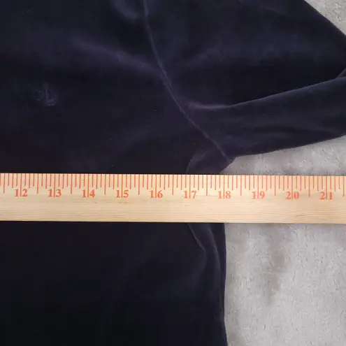 Lauren Ralph Lauren Navy Blue Velour Bomber Jacket sz L Vintage Preppy Size M