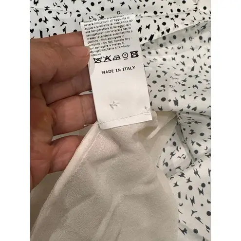 Goop G. Label White CITRINE PRINTED long sleeve midi DRESS size 12