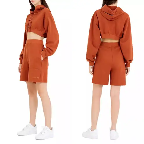 Herve Leger Herve by boyfriend terry shorts in sepia size S small