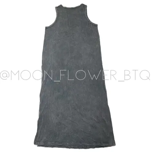 Mineral Wash Rainbow LOVE Tank Top Dress Gray
