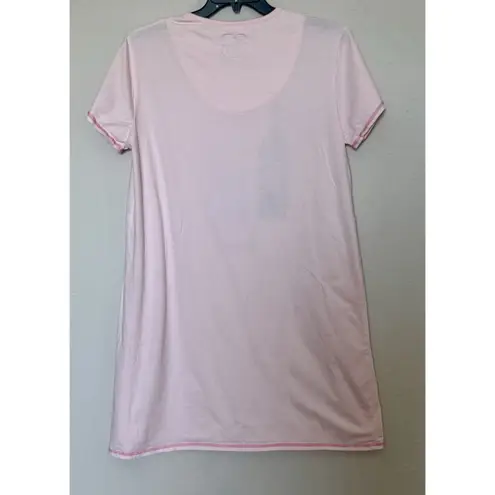 Christ Stuff Women's Short Sleeve Nightshirt Nightgown One Size 100% Cotton Pink