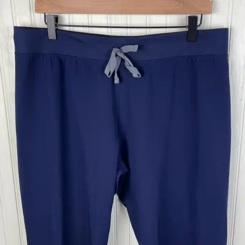 FIGS  Livingston Basic Scrub Pant Women's Size Large Navy Blue Straight Leg Yoga