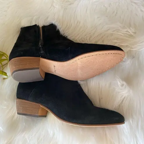 NWT REBELS Bea Black Leather Suede Ankle Booties Boot Black Size 10
