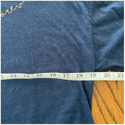 Saturday Sunday Anthropologie Top Womens Small Embroidered Tee Top Blue Casual