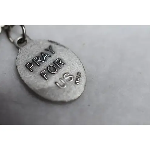 Source Unknown 925 St.Kateri Tekakwitha Sterling Silver Charms Multi Color Beaded 6 In Bracelet