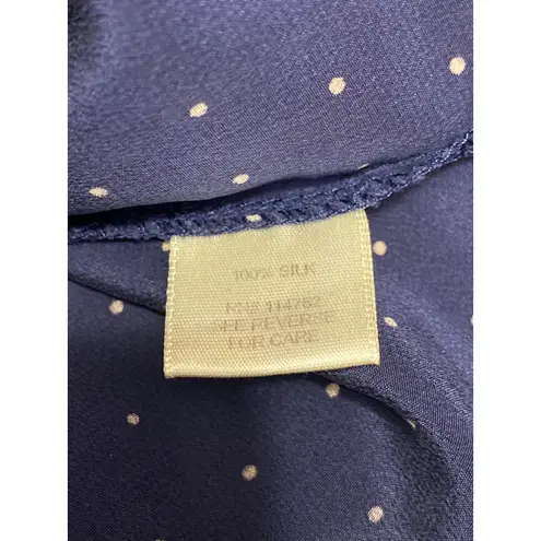 Petticoat Alley Blue Polka Striped Faux Wrap Sleeveless Mini Tank A-Line Dress S