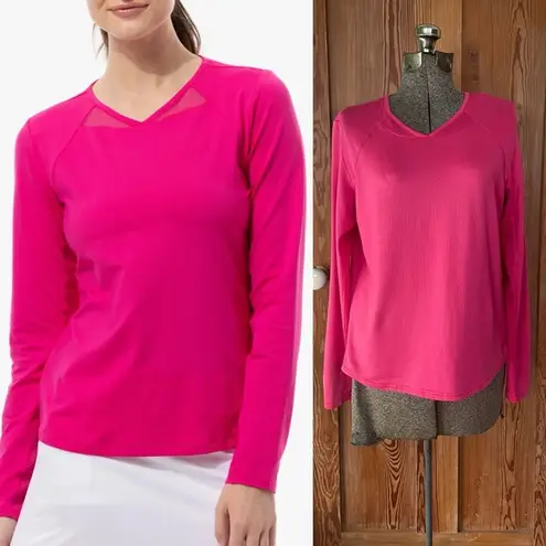 SanSoleil Soltek Lux Active Top in Fuchsia Pink UPF 50+